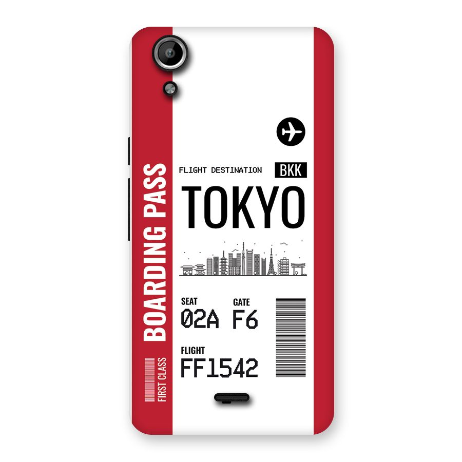 Tokyo Boarding Pass Back Case for Canvas Selfie Lens Q345