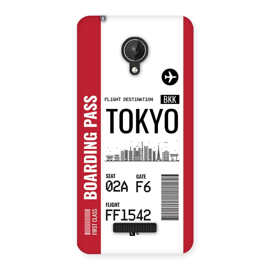 Tokyo Boarding Pass Back Case for Canvas Spark Q380