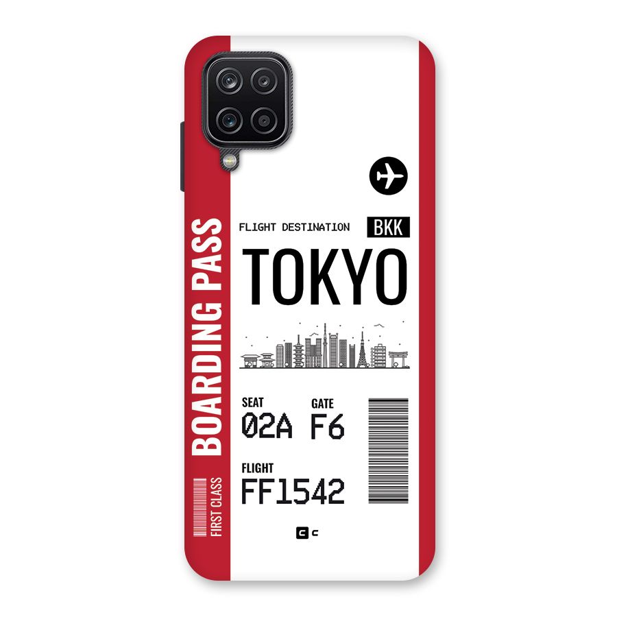 Tokyo Boarding Pass Back Case for Galaxy A12