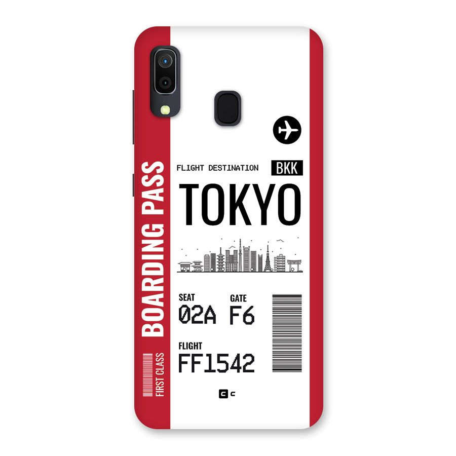 Tokyo Boarding Pass Back Case for Galaxy A20