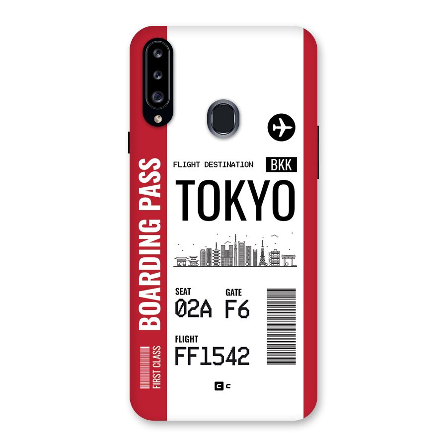 Tokyo Boarding Pass Back Case for Galaxy A20s