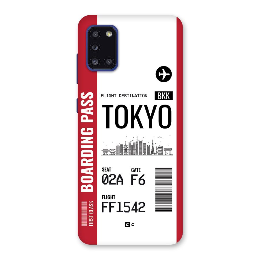 Tokyo Boarding Pass Back Case for Galaxy A31