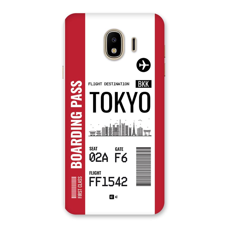 Tokyo Boarding Pass Back Case for Galaxy J4