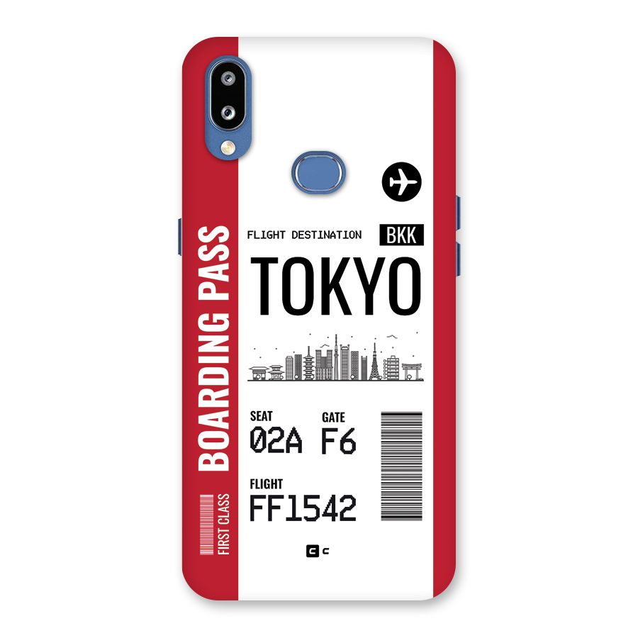 Tokyo Boarding Pass Back Case for Galaxy M01s