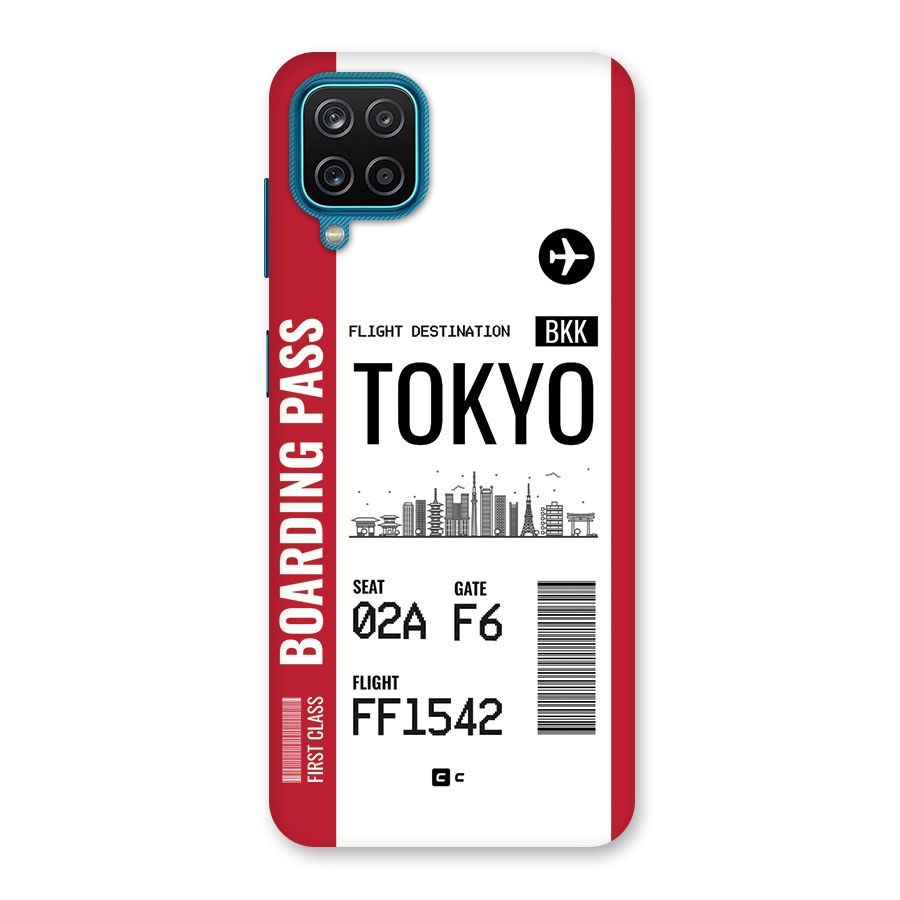 Tokyo Boarding Pass Back Case for Galaxy M12