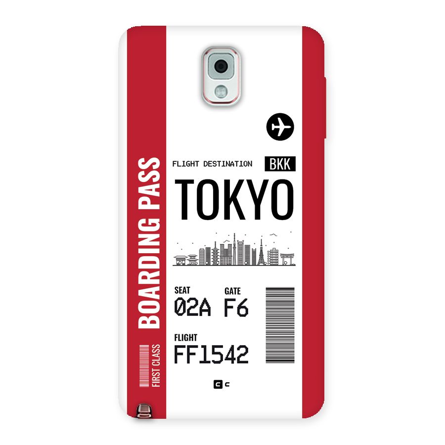 Tokyo Boarding Pass Back Case for Galaxy Note 3