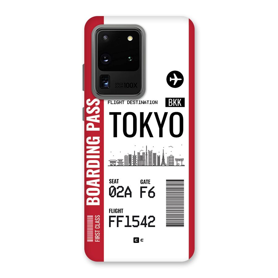 Tokyo Boarding Pass Back Case for Galaxy S20 Ultra
