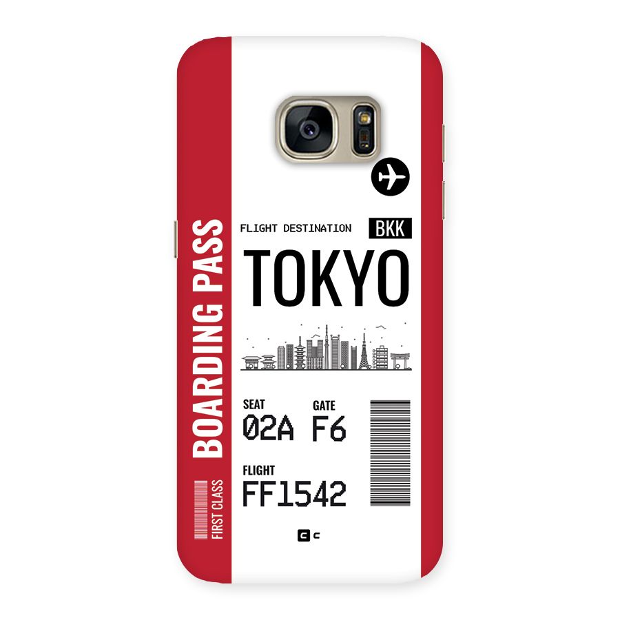 Tokyo Boarding Pass Back Case for Galaxy S7
