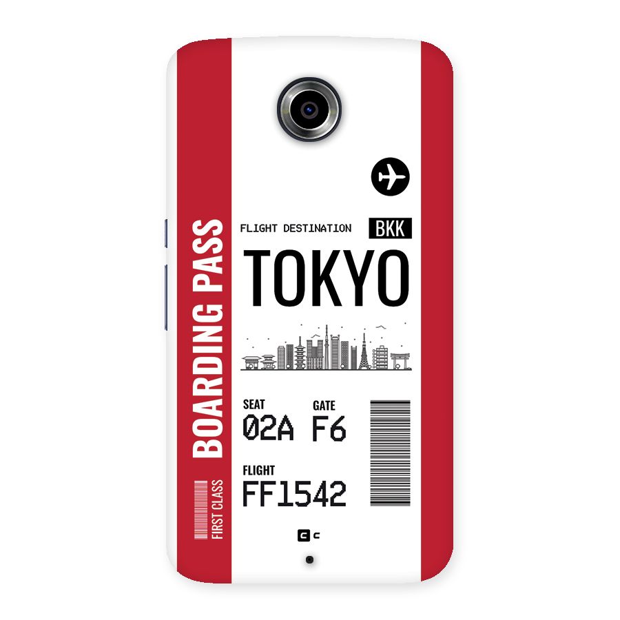 Tokyo Boarding Pass Back Case for Google Nexus 6