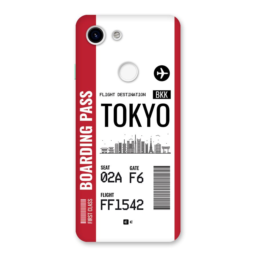 Tokyo Boarding Pass Back Case for Google Pixel 3