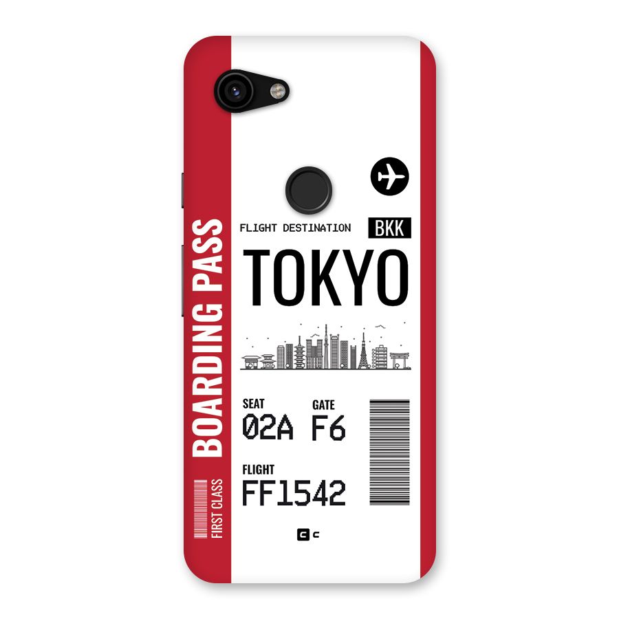 Tokyo Boarding Pass Back Case for Google Pixel 3a