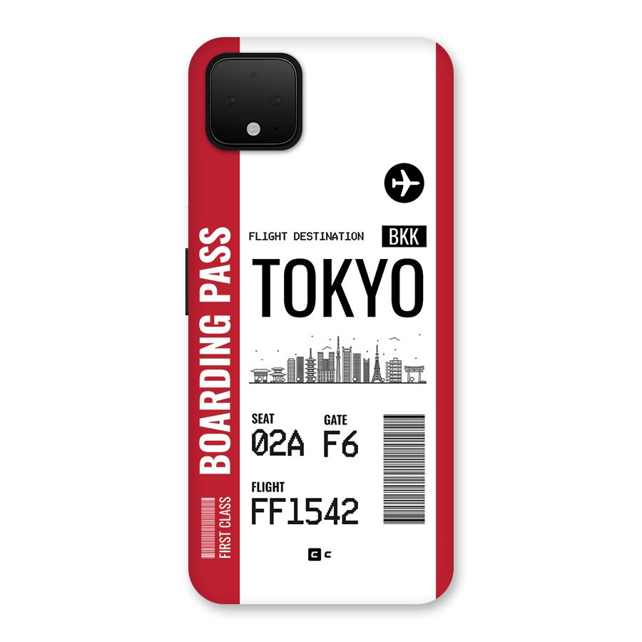 Tokyo Boarding Pass Back Case for Google Pixel 4 XL
