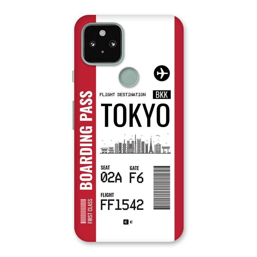 Tokyo Boarding Pass Back Case for Google Pixel 5
