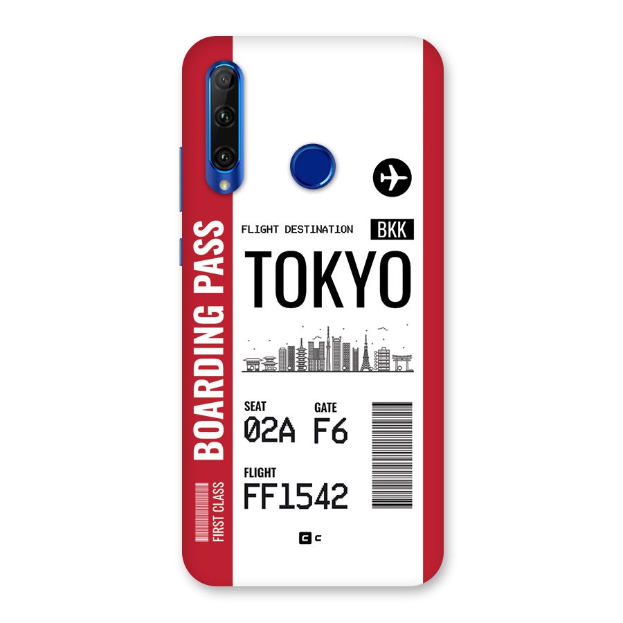 Tokyo Boarding Pass Back Case for Honor 20i