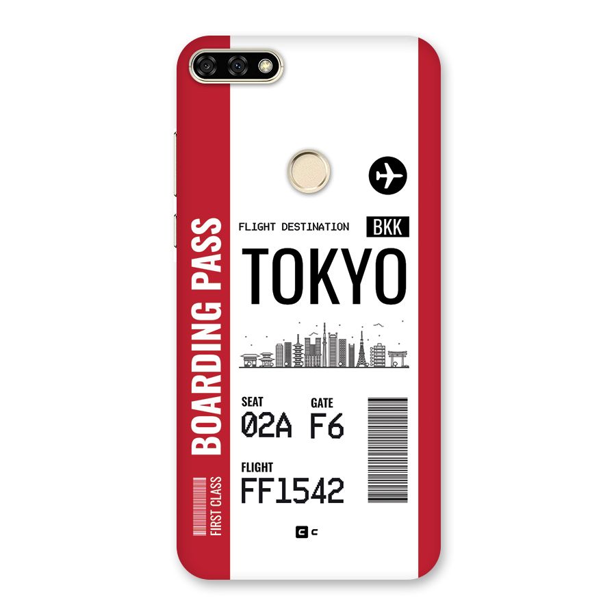 Tokyo Boarding Pass Back Case for Honor 7A