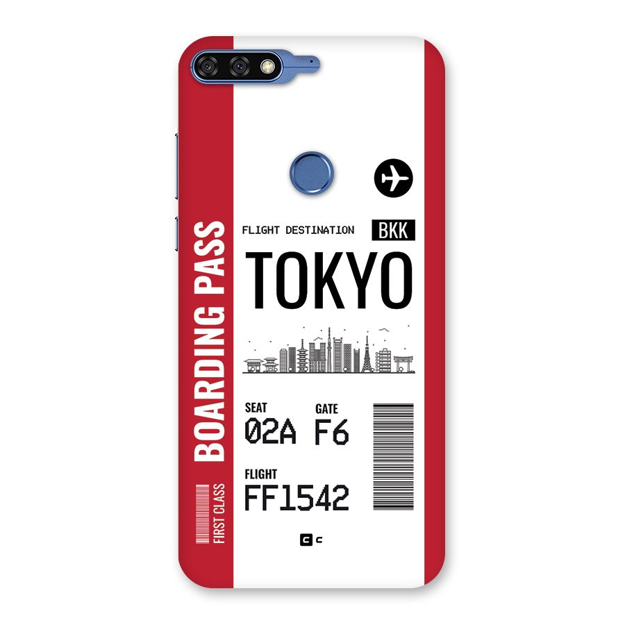 Tokyo Boarding Pass Back Case for Honor 7C