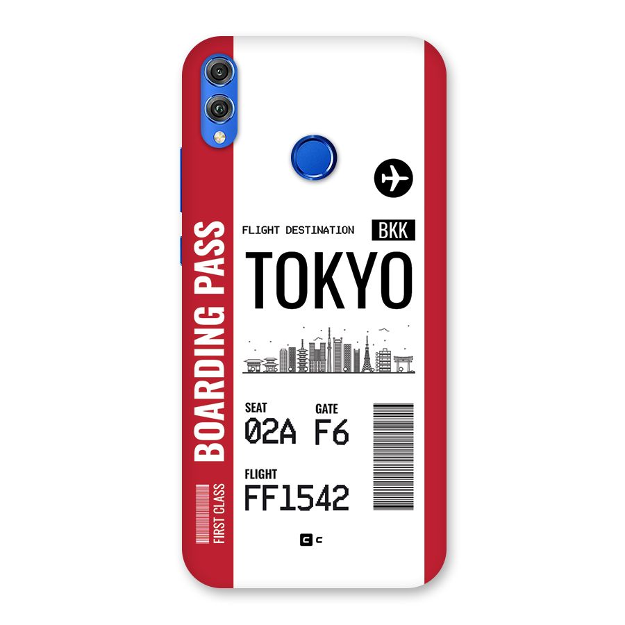 Tokyo Boarding Pass Back Case for Honor 8X