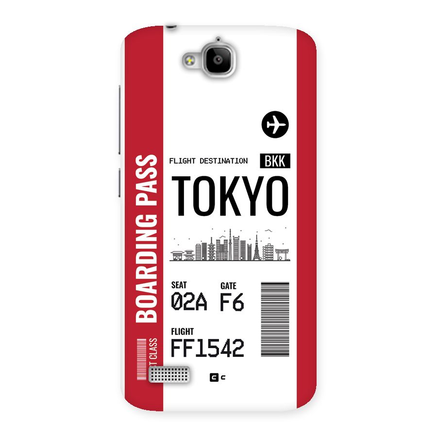 Tokyo Boarding Pass Back Case for Honor Holly