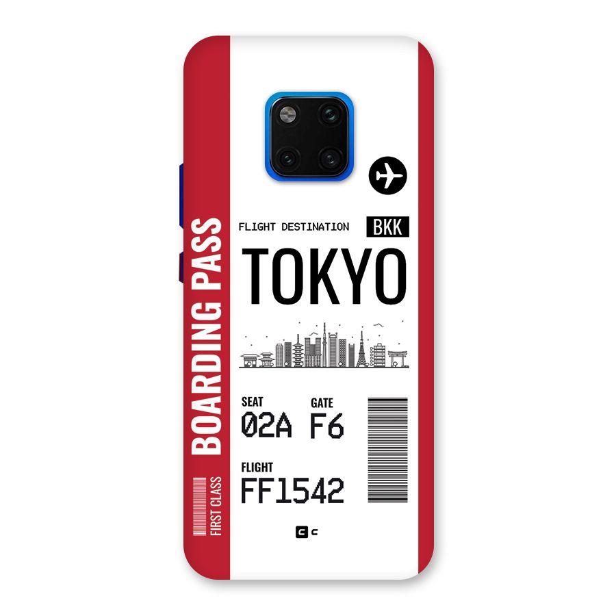 Tokyo Boarding Pass Back Case for Huawei Mate 20 Pro