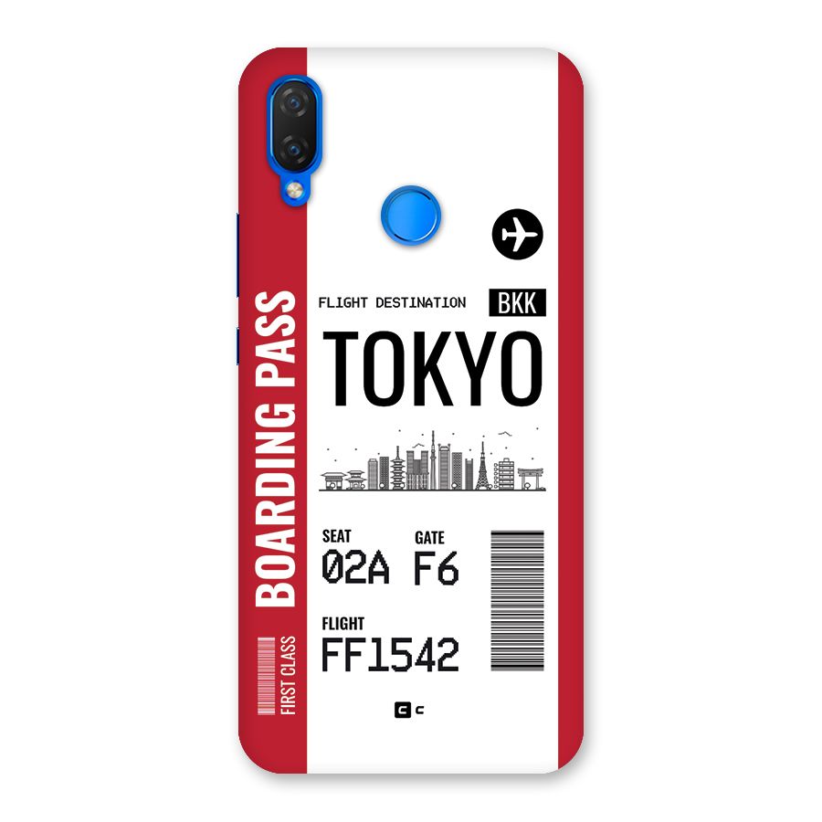 Tokyo Boarding Pass Back Case for Huawei P Smart Plus
