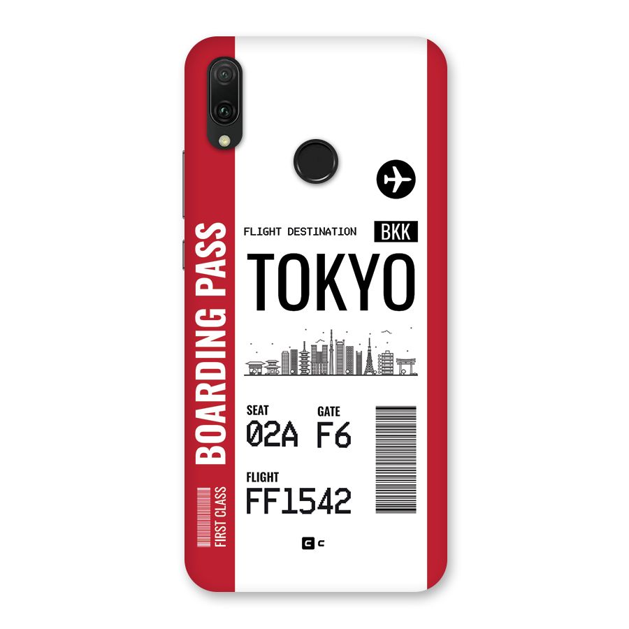 Tokyo Boarding Pass Back Case for Huawei Y9 (2019)