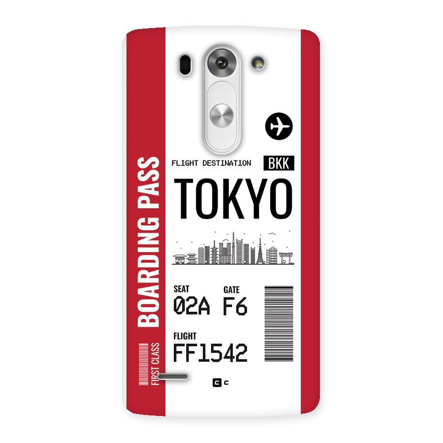 Tokyo Boarding Pass Back Case for LG G3 Beat