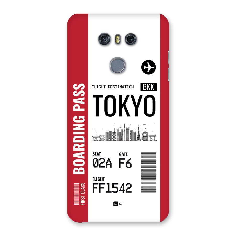 Tokyo Boarding Pass Back Case for LG G6