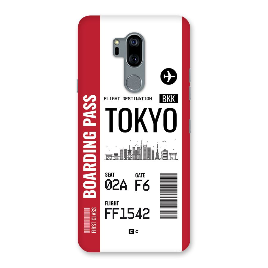 Tokyo Boarding Pass Back Case for LG G7
