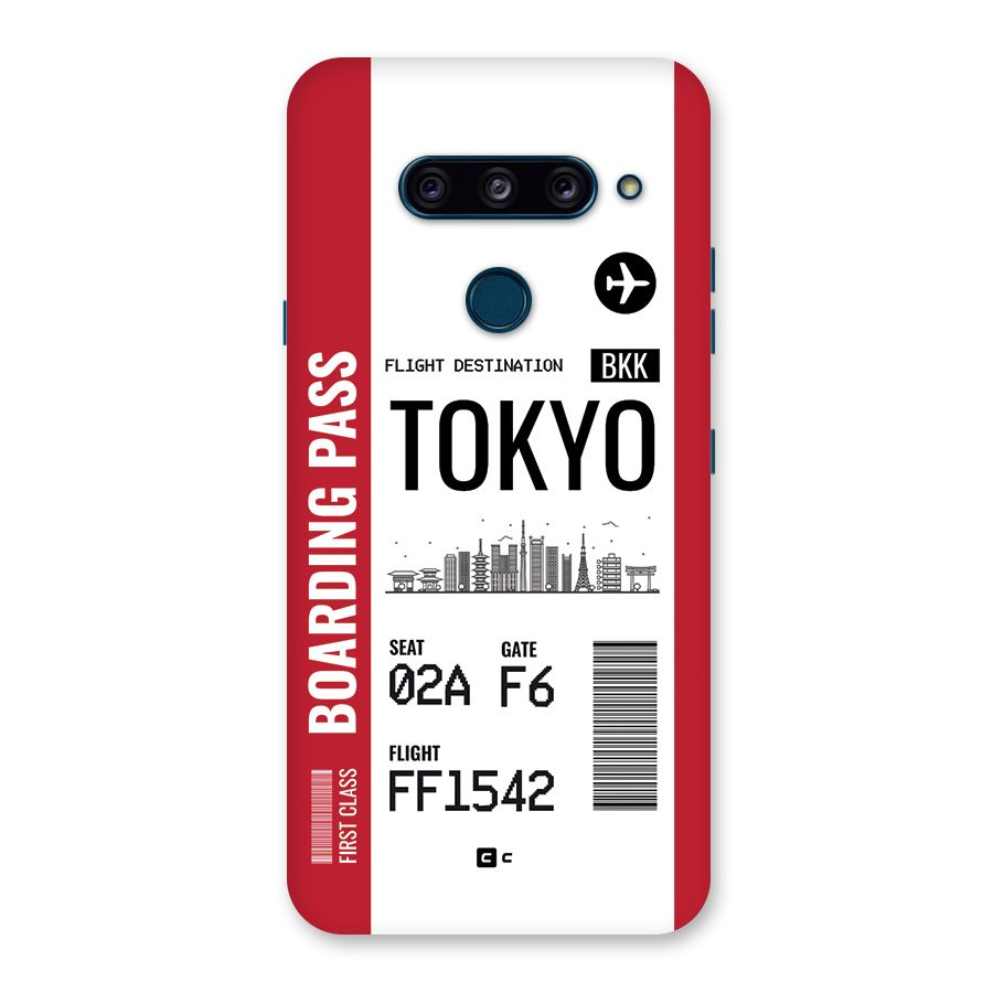 Tokyo Boarding Pass Back Case for LG  V40 ThinQ