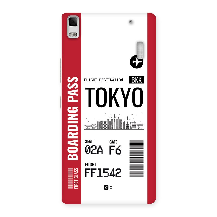 Tokyo Boarding Pass Back Case for Lenovo A7000