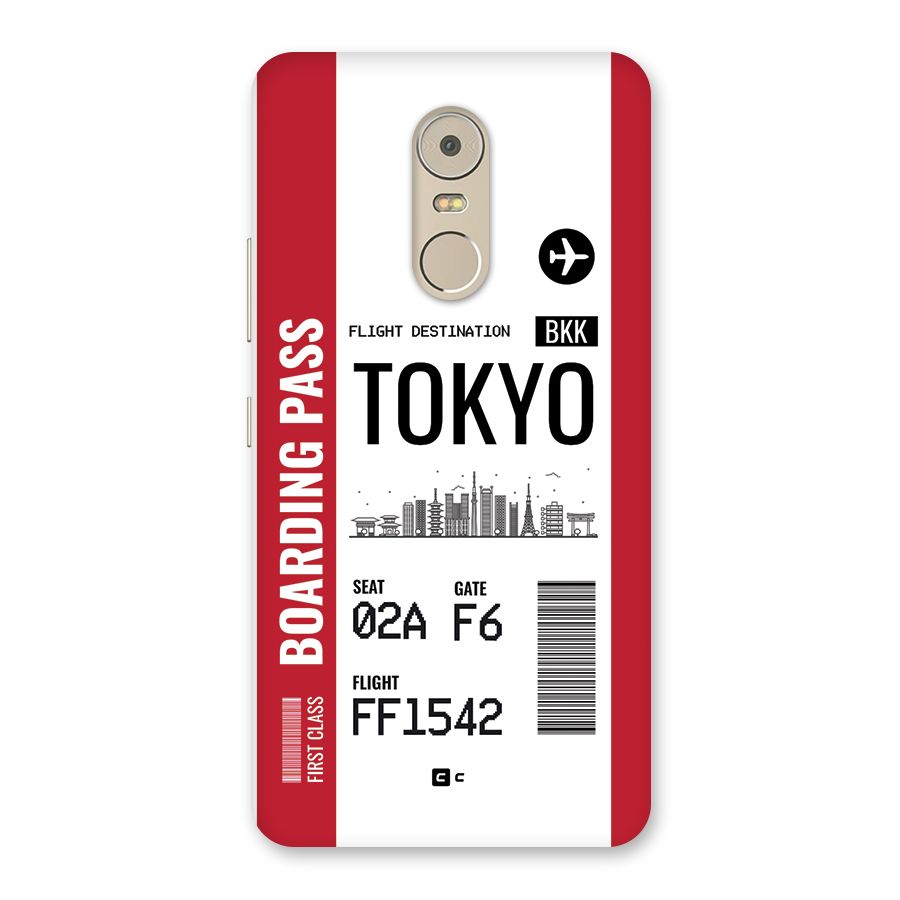 Tokyo Boarding Pass Back Case for Lenovo K6 Note