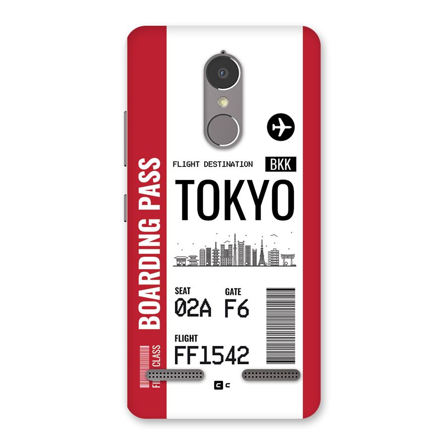 Tokyo Boarding Pass Back Case for Lenovo K6 Power