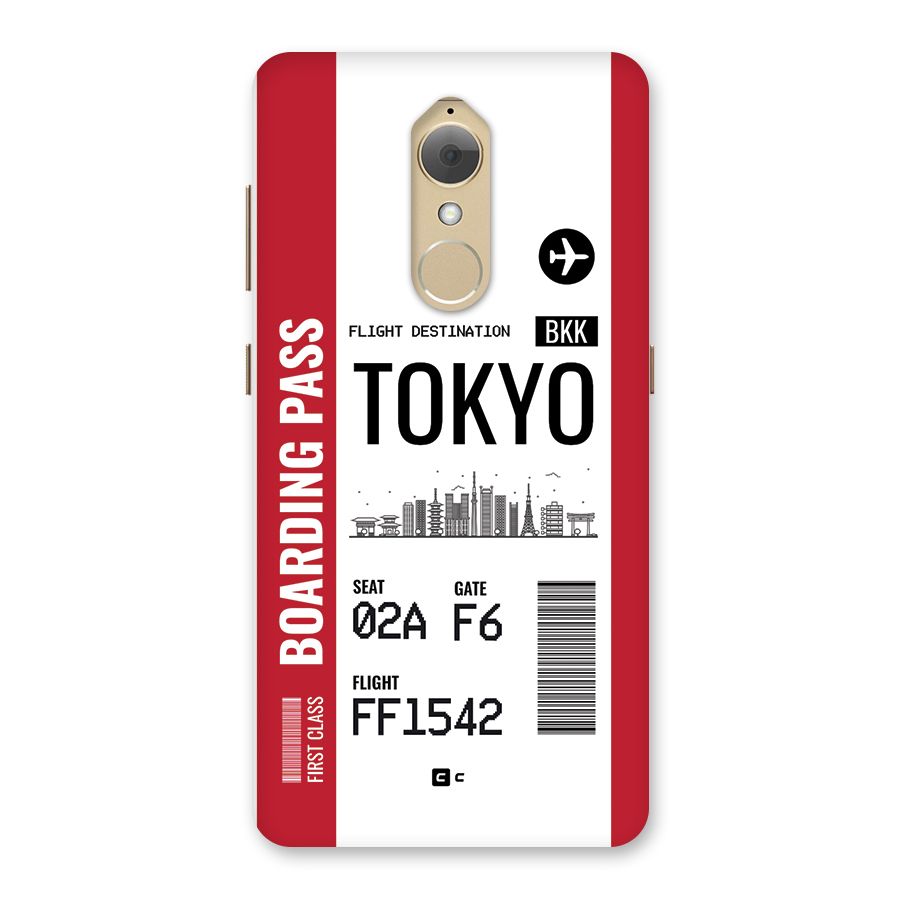 Tokyo Boarding Pass Back Case for Lenovo K8