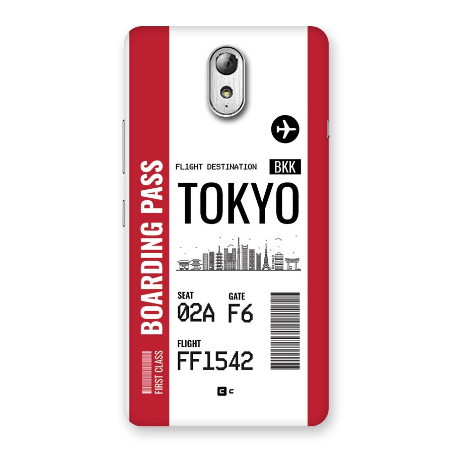Tokyo Boarding Pass Back Case for Lenovo Vibe P1M