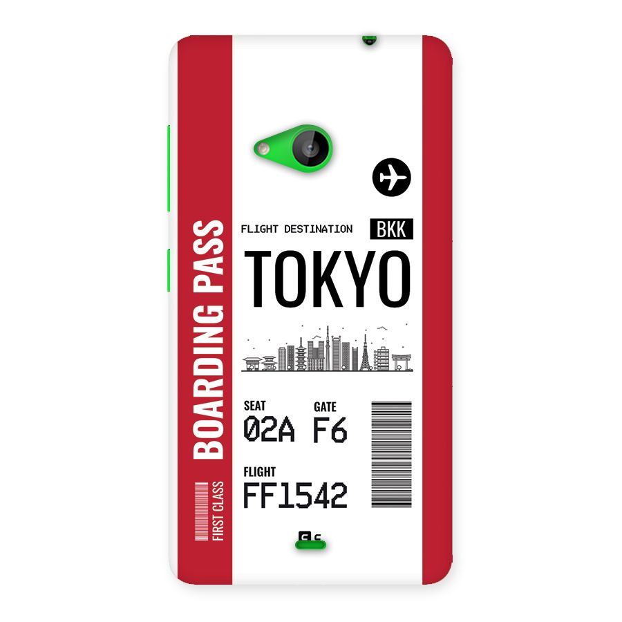 Tokyo Boarding Pass Back Case for Lumia 535