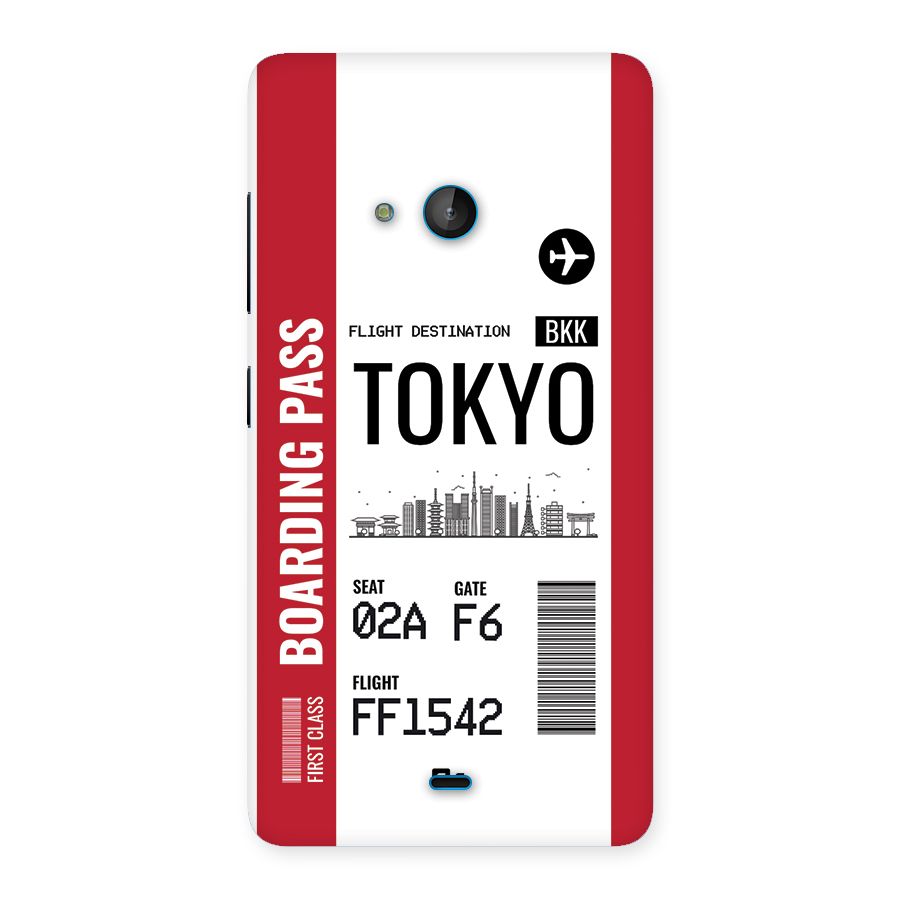 Tokyo Boarding Pass Back Case for Lumia 540