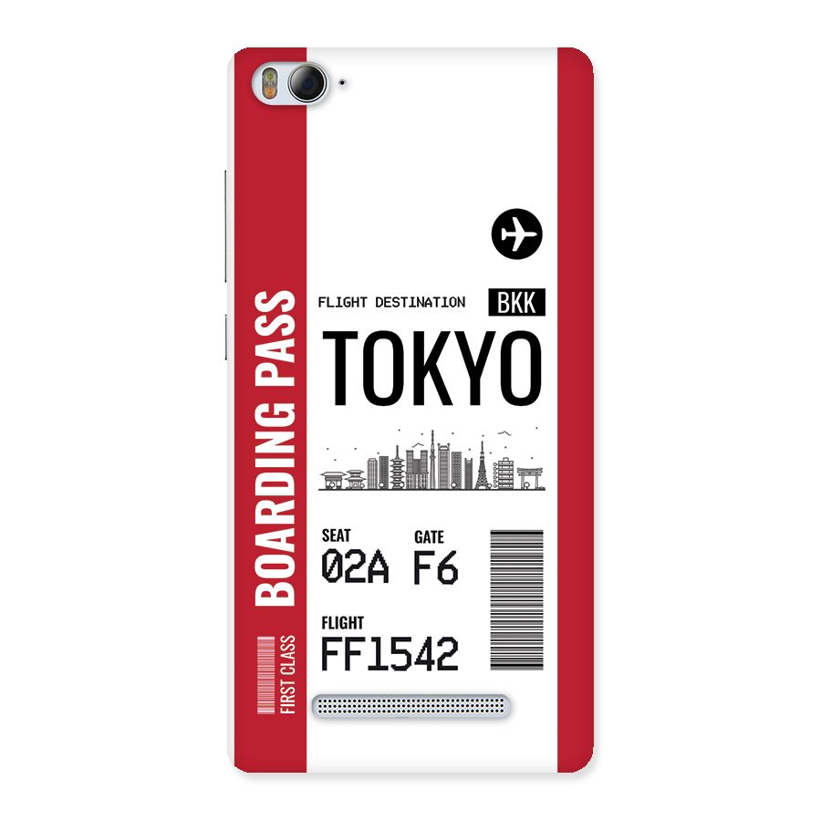 Tokyo Boarding Pass Back Case for Mi4i