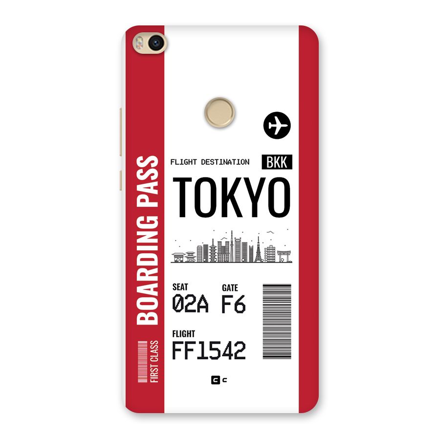 Tokyo Boarding Pass Back Case for Mi Max 2
