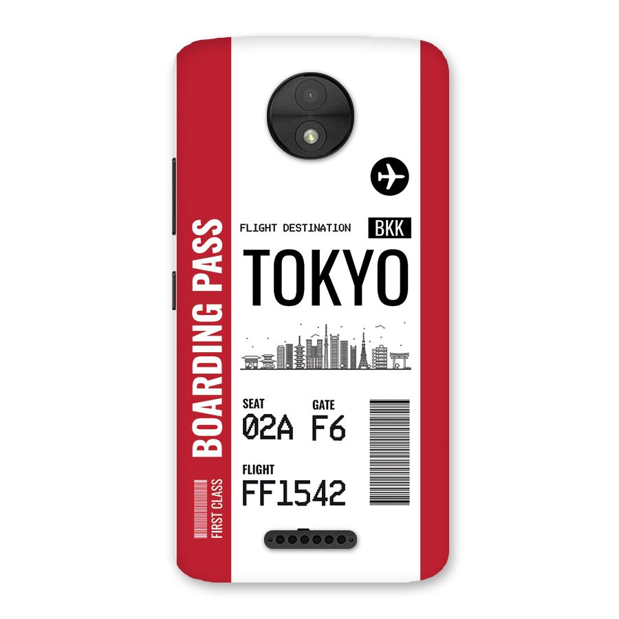 Tokyo Boarding Pass Back Case for Moto C