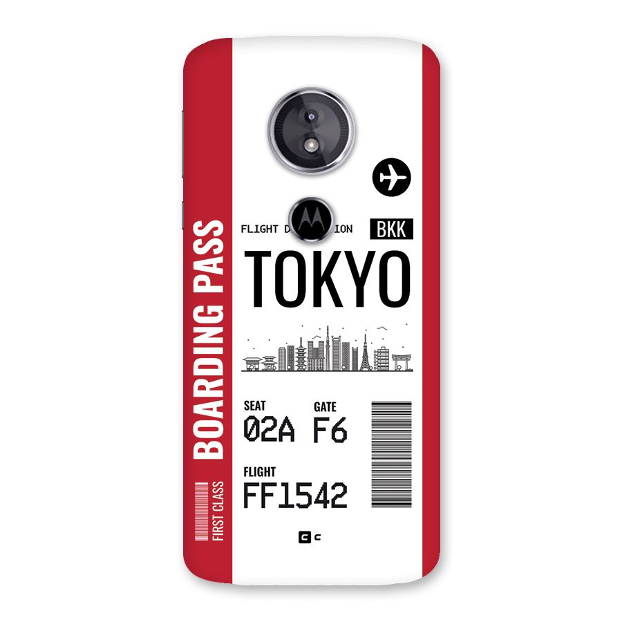 Tokyo Boarding Pass Back Case for Moto E5