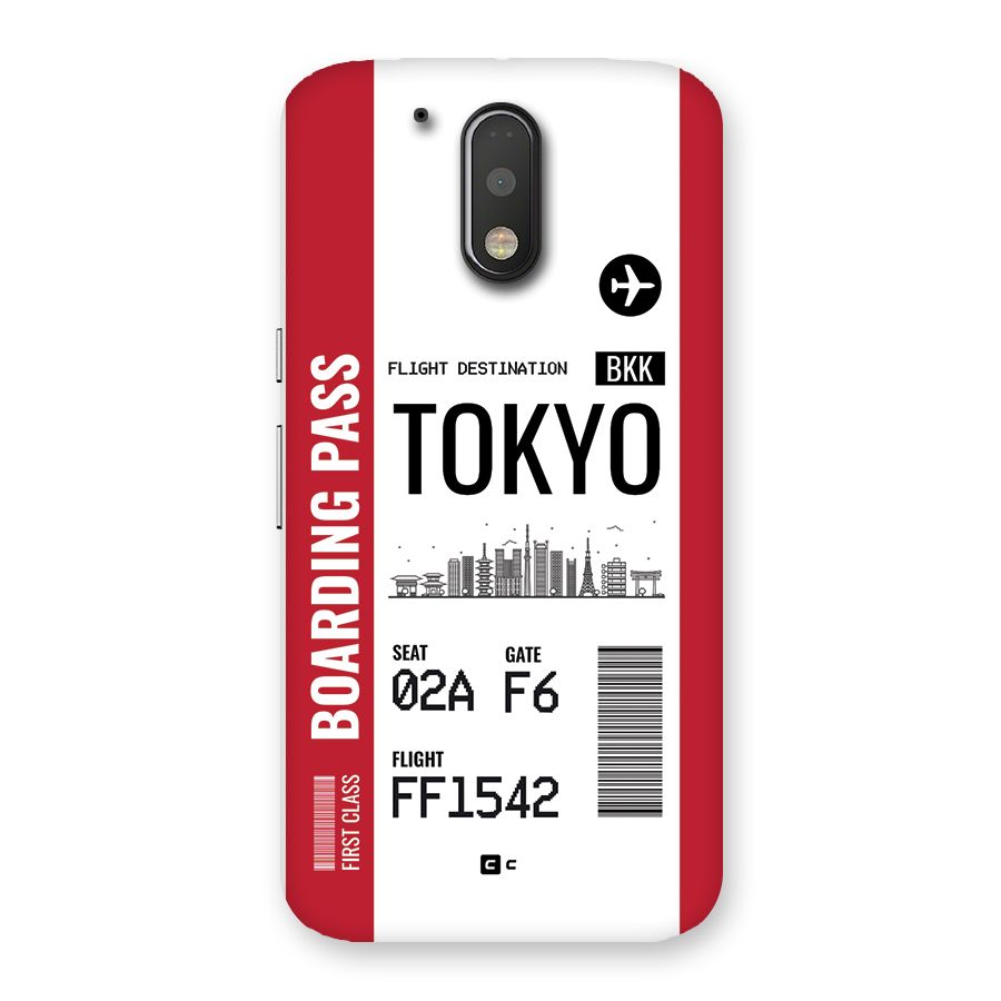 Tokyo Boarding Pass Back Case for Moto G4 Plus