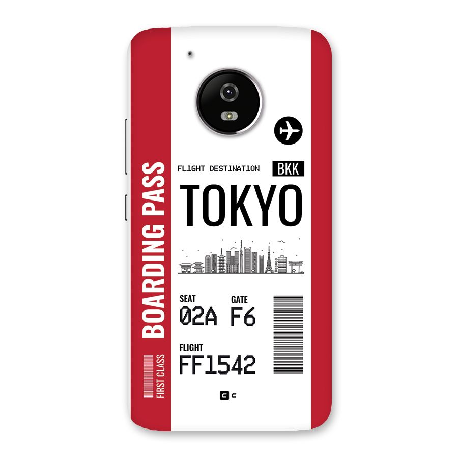 Tokyo Boarding Pass Back Case for Moto G5