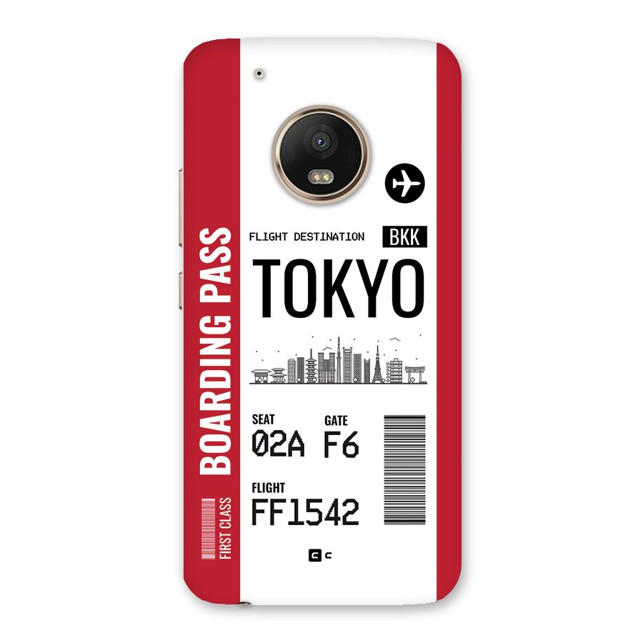 Tokyo Boarding Pass Back Case for Moto G5 Plus