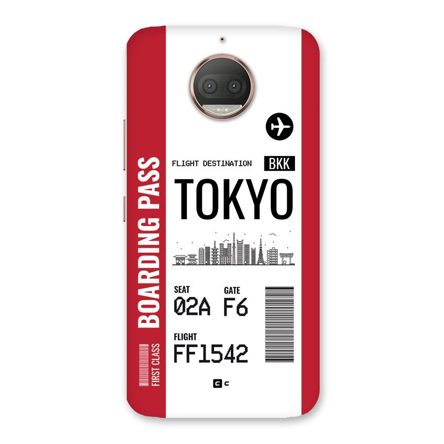 Tokyo Boarding Pass Back Case for Moto G5s Plus