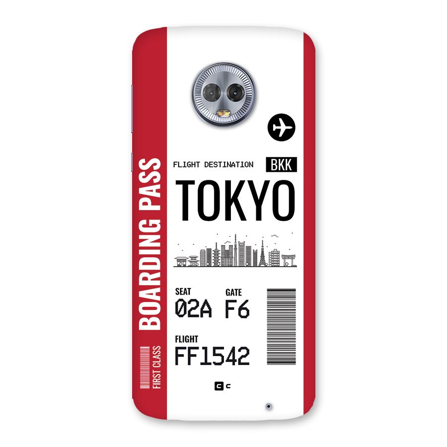 Tokyo Boarding Pass Back Case for Moto G6 Plus