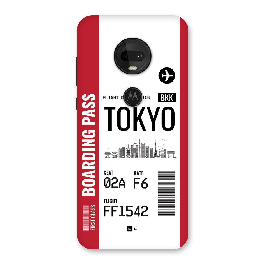 Tokyo Boarding Pass Back Case for Moto G7