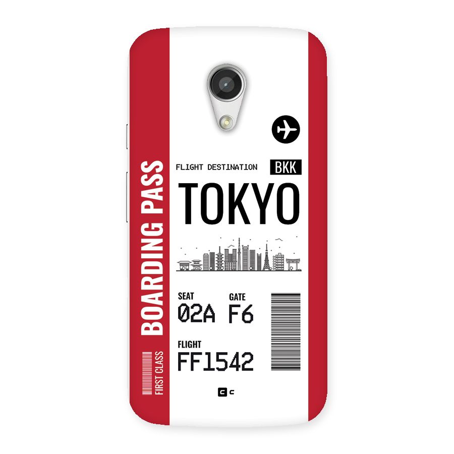 Tokyo Boarding Pass Back Case for Moto G 2nd Gen