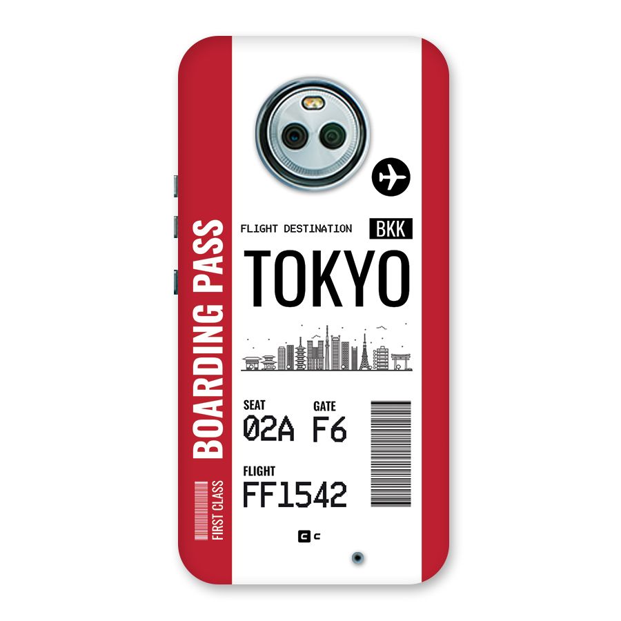 Tokyo Boarding Pass Back Case for Moto X4