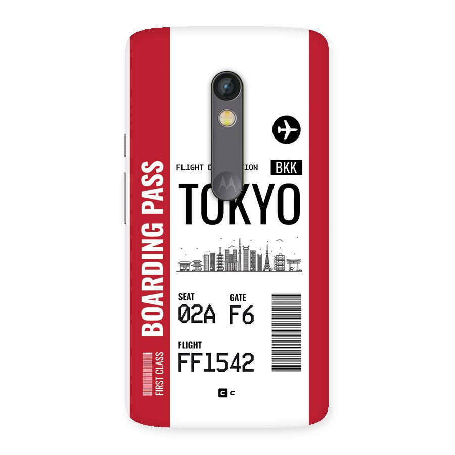 Tokyo Boarding Pass Back Case for Moto X Play