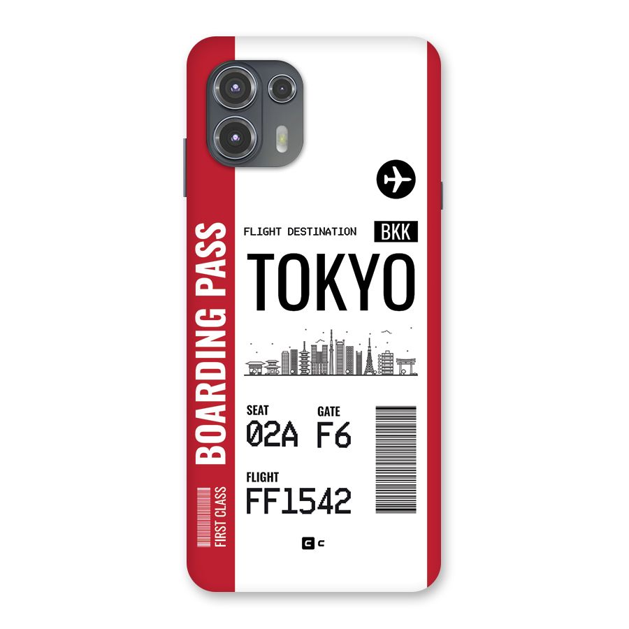 Tokyo Boarding Pass Back Case for Motorola Edge 20 Fusion